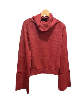 We The Free Cozy Red Cowl Neck Women’s Sweater